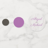  Paarse Lily Persoonlijke Confetti (Achterkanten)