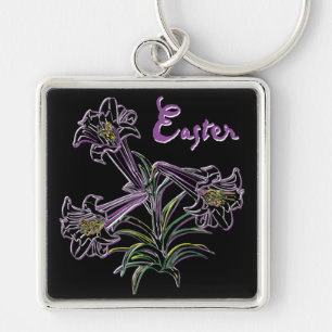 Paarse Lily - Sleutelhanger