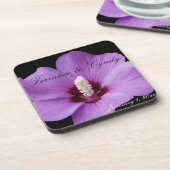 Paarse Lily Up Close Bier Onderzetter (Linkerzijde)