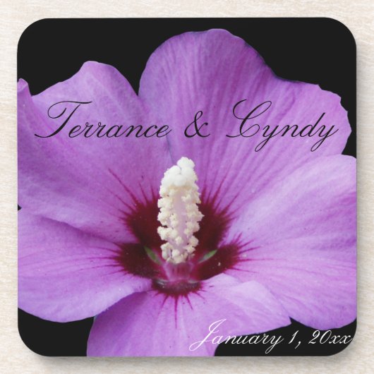 Paarse Lily Up Close Bier Onderzetter (Voorkant)