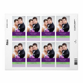 Paarse Limoen foto trouwlabels Etiket (Full Sheet)