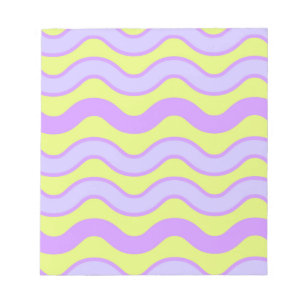 Paarse Limoen Groovy Stripe Minimalistische Lente Notitieblok