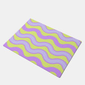 Paarse Limoen Groovy Stripe Spring Summer Modern Deurmat (Schuin)