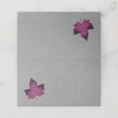 Paarse Linen Folded Place Kaarten Plaatskaartje (Buitenkant ongevouwen)