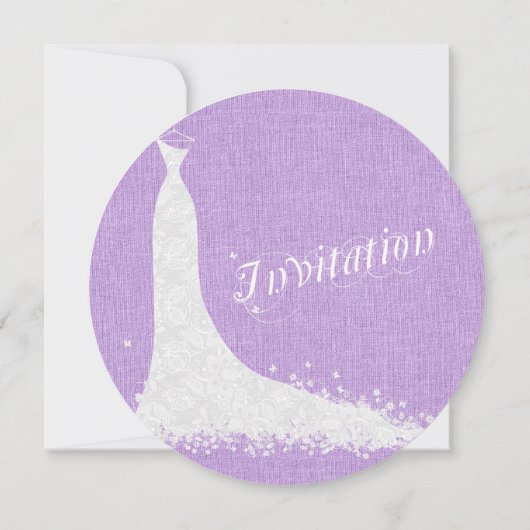 Paarse linnen en witte dress 2 kaart (Achterkant)