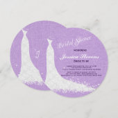 Paarse linnen en witte dress 2 kaart (Voorkant / Achterkant)