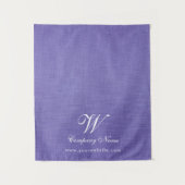 Paarse linnen zakelijke tafelloper banner script wandkleed (Voorkant)
