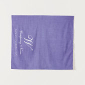 Paarse linnen zakelijke tafelloper banner script wandkleed (Voorkant (horizontaal))