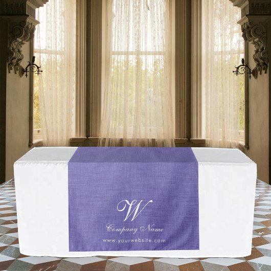 Paarse linnen zakelijke tafelloper banner script wandkleed