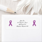 Paarse lint adres retour label (Insitu)