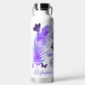 PAARSE LINT ALZHEIMERS BEWUSTZIJN EN ONDERSTEUNING WATERFLES (Voorkant)