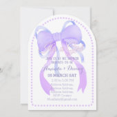 Paarse lint Baby shower boog Kaart (Voorkant)