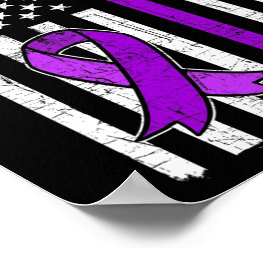 Paarse lint. Bewustzijn bij overdosering 5 Poster (Hoek)