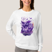 Paarse Lint Bloemen Splash-Alzheimer Bewustzijn T-shirt (Voorkant)