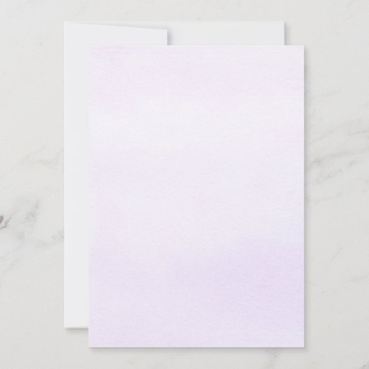 Paarse lint bloementweeling Eerste Heilige Communi Kaart (Achterkant)