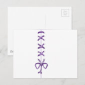 Paarse lint briefkaart (Voorkant / Achterkant)