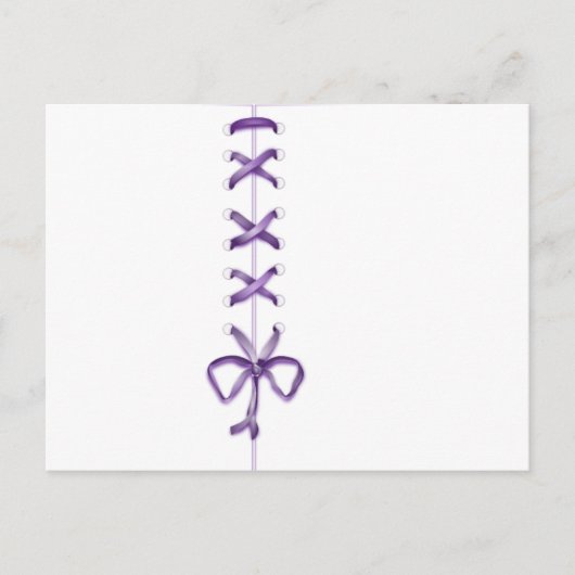 Paarse lint briefkaart (Voorkant)