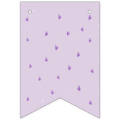 Paarse Lint Coquette Verjaardag Vlaggetjes (Eerste vlag)