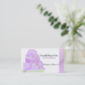 Paarse Lint Designer Cake Visitekaartje (Staand voorkant)