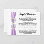 Paarse Lint Diamant Oneindigheid Veiligheidsmaatre Informatiekaartje (Voorkant / Achterkant)