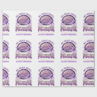 Paarse Lint Epilepsiebewustzijn Cadeaupapier