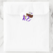 "Paarse Lint" Etnische Engel van Bewustzijn Hart Sticker (Tas)