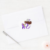 "Paarse Lint" Etnische Engel van Bewustzijn Hart Sticker (Envelop)