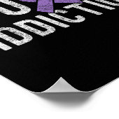 Paarse Lint FCK Verslaving Overdosis Awareness 1 Poster (Hoek)