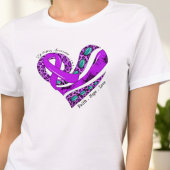 Paarse Lint Hart Epilepsie Bewustzijn Tri-Blend Shirt