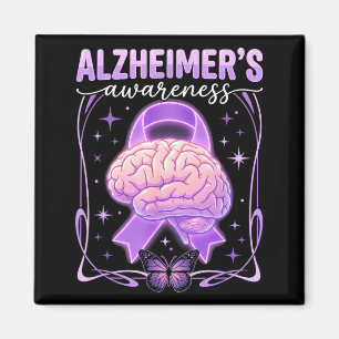 Paarse lint hersenen vlinder alzheimer magneet