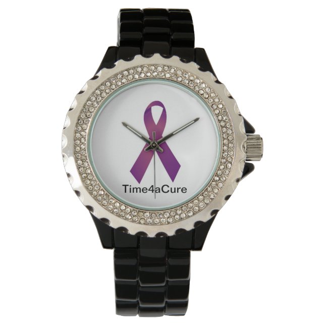 Paarse lint horloge Cystic Fibrosis Lupus Fibro (Voorkant)
