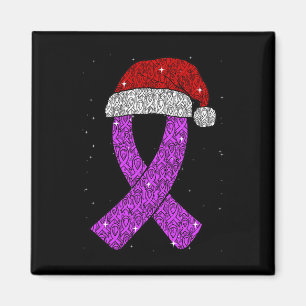 Paarse lint Kerstmuts Epilepsie Bewustzijn Sei Magneet