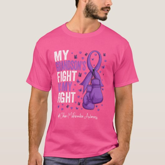 Paarse lint kleinzoon Chiari malformatie Awarene T-shirt (Voorkant)