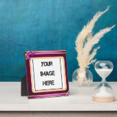 Paarse lint kunst plaque fotoplaat (Insitu)