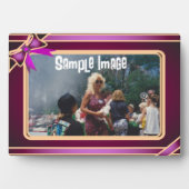 Paarse lint kunst plaque fotoplaat (voorkant)