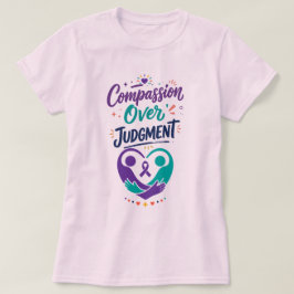 Paarse Lint Mentale Gezondheidsondersteuning T-shirt