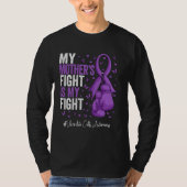 Paarse lint moeder ulceratieve colitis awareness t-shirt (Voorkant)