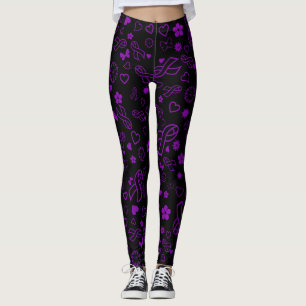 Paarse lint Multi...Fibro Leggings