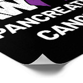 Paarse lint Nationale alvleesklier kanker Awarene Poster (Hoek)