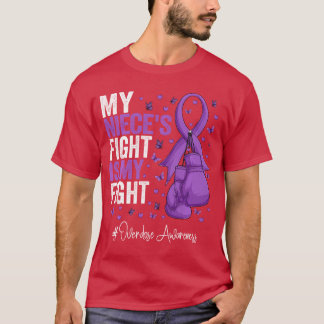 Paarse Lint Niece Overdosis Bewustzijn Lange Mouwe T-shirt