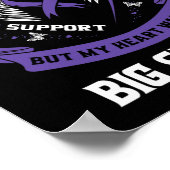 Paarse lint Pancreaskankerbewustzijn Big Sist Poster (Hoek)