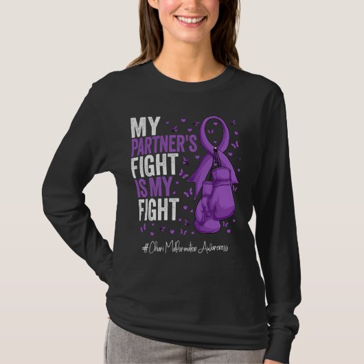 Paarse lint partner Chiari malformatie Awarenes T-shirt (Voorkant)