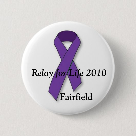 paarse lint, relais voor Life 2010, vliegveld Ronde Button 5,7 Cm (Voorkant)