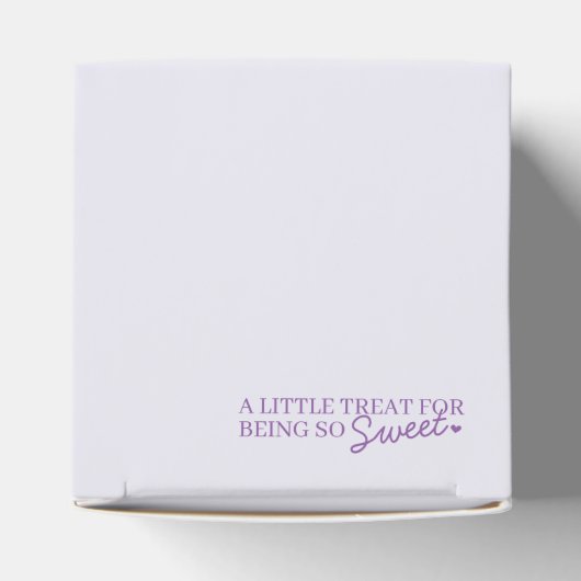 Paarse Lint Retro Hart Coquette Cake Galentines Bedankdoosjes (Bovenkant)