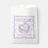 Paarse Lint Retro Hart Coquette Cake Galentines Bedankzakje (Voorkant)
