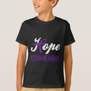 Paarse Lint Rett Syndroom Bewustzijnsondersteuning T-shirt