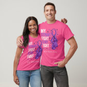 Paarse lint stiefmoeder Chiari misvorming bewust T-shirt (Unisex)