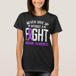 Paarse lint tegen hoofdpijn Migraine Bewustheid T-shirt