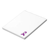 Paarse Lint Tekening Aangepast Notitieblok (Linkerzijde)