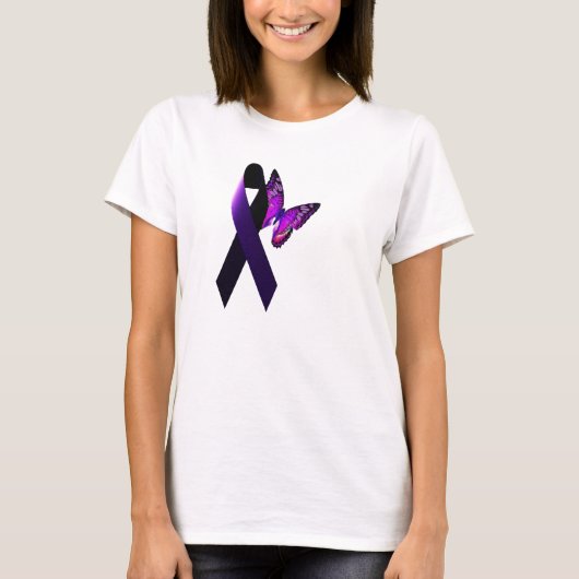 Paarse lint ter ondersteuning van epilepsie t-shirt (Voorkant)